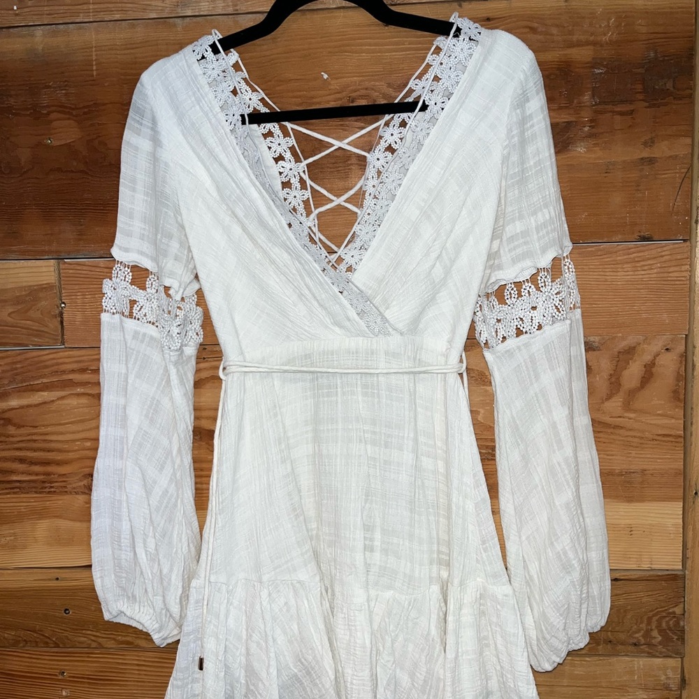 Hello Molly White Mini Daisy Dress